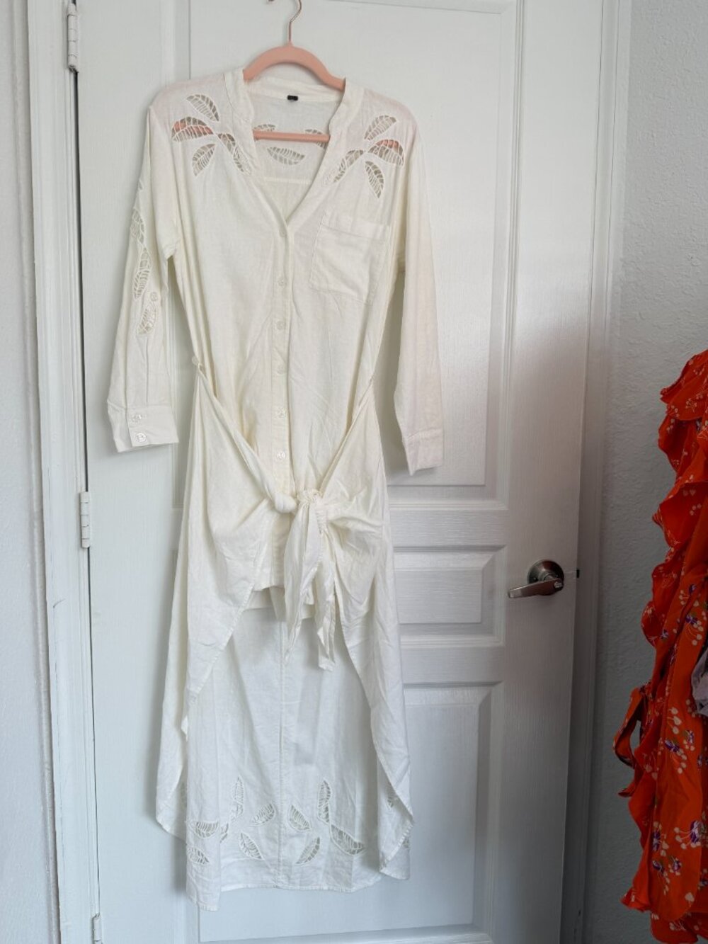 Free People White Linen -Front Convertible Mini/Maxi Dress- S- MSRP $228 - Picture 15 of 16